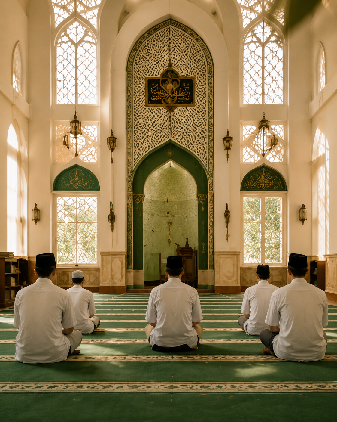 Interior Masjid Jami sebagai pusat ibadah dan pembinaan